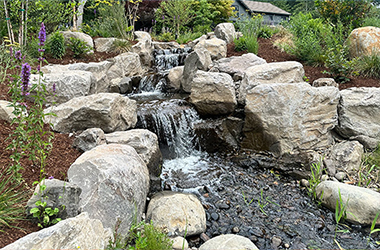 water features waterfall pond Portland OR