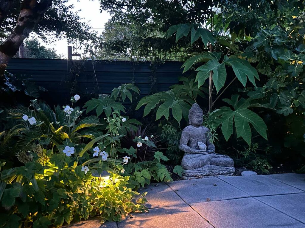 landscaping lighting patio plants