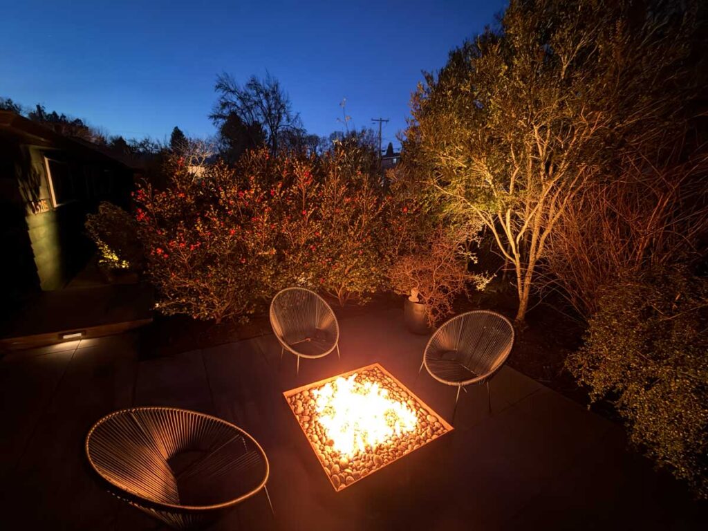 landscaping remodel patio firepit