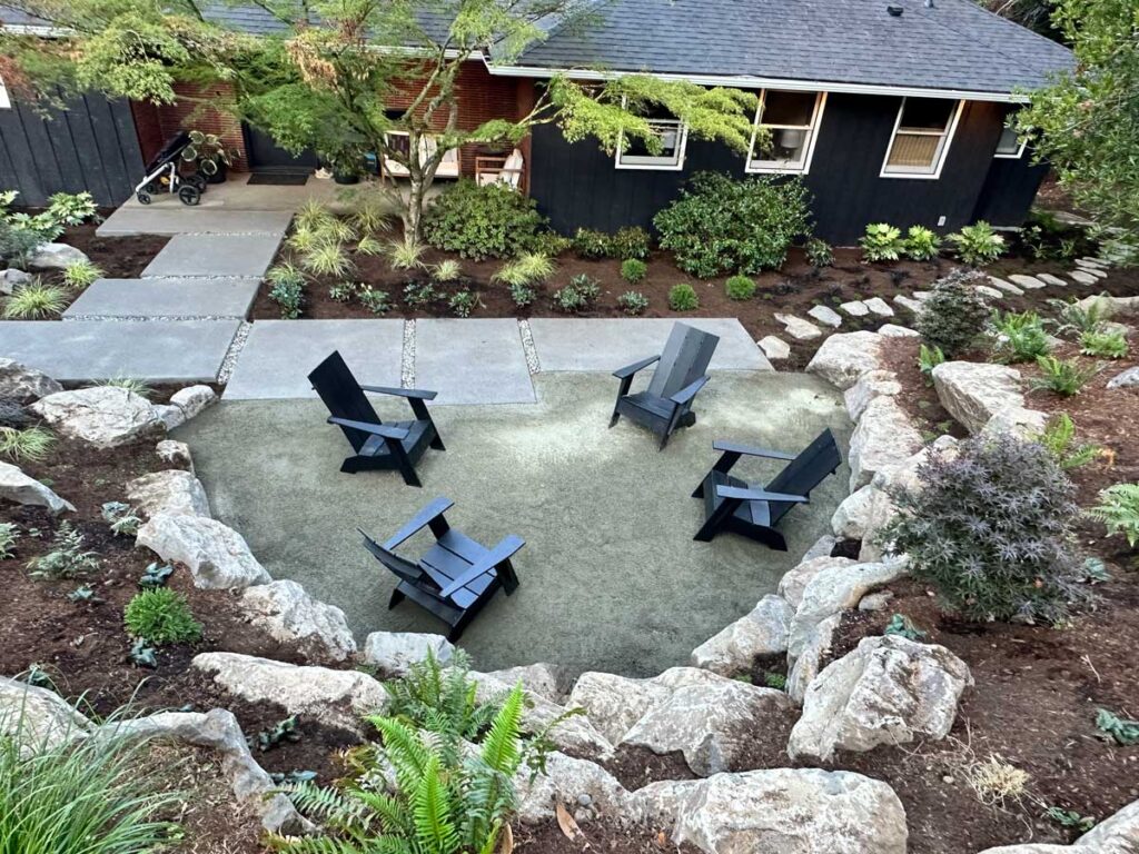 rockery walkway landscaping wall