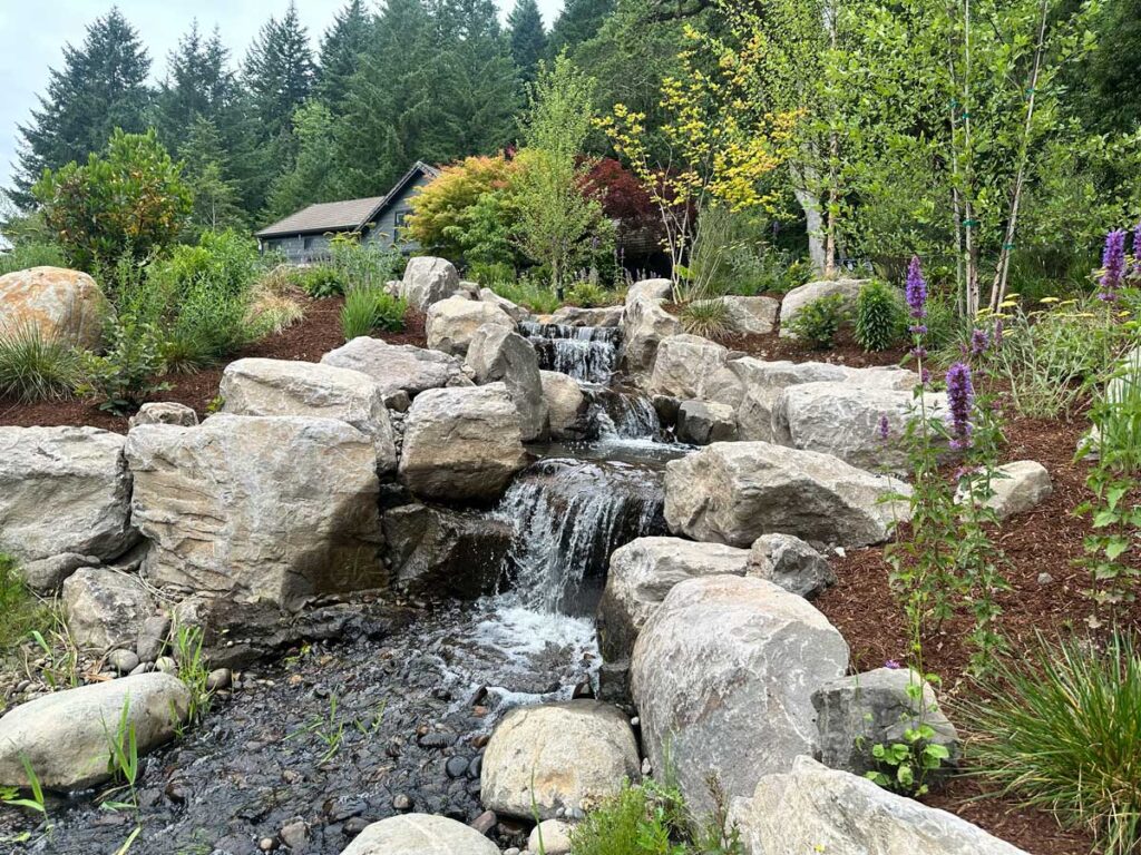 water feature waterfall landscaping portland