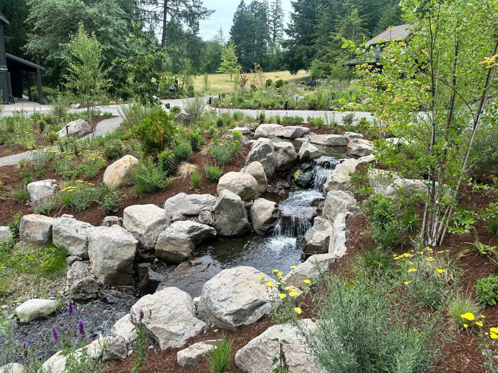 waterfall water feature landscaping portland oregon